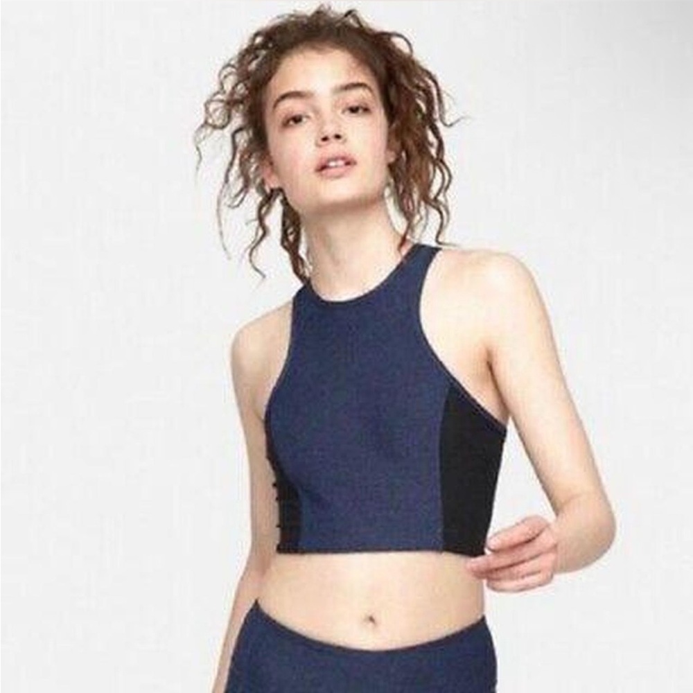 Outdoor Voices Navy Black XS Crop Top / Sports Bra